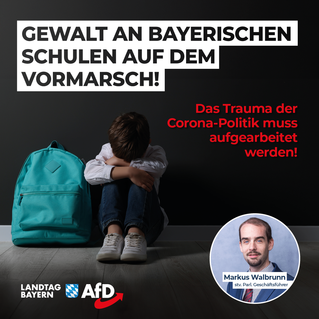 Markus Walbrunn: Gewalt an bayerischen Schulen auf dem Vormarsch – Das Trauma der Corona-Politik muss aufgearbeitet werden! 1 20240430 1 Walbrunn Schule Gewalt2