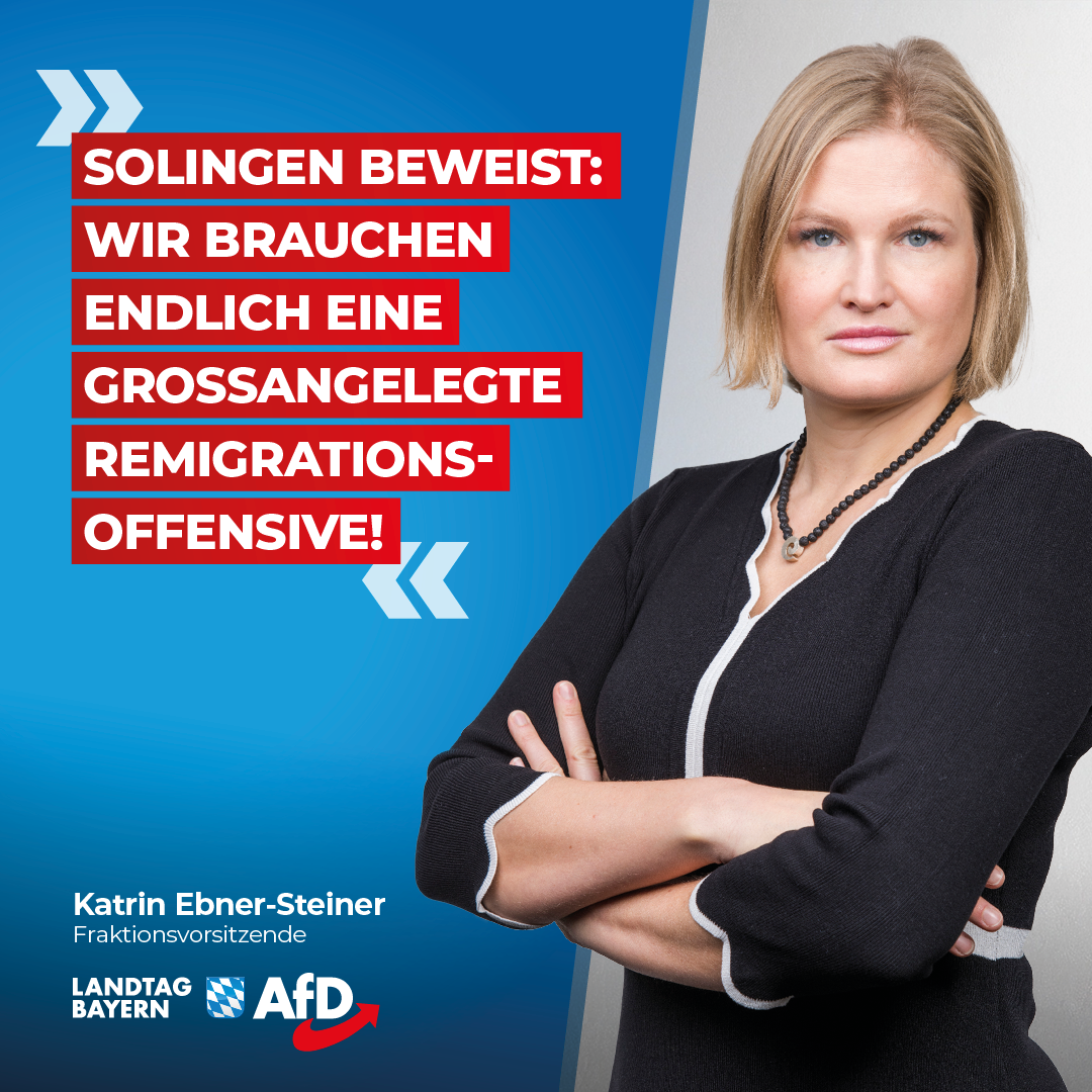 Katrin Ebner-Steiner: Solingen beweist, wir brauchen endlich eine großangelegte Remigrationsoffensive. 1 20240826 KES Solingen