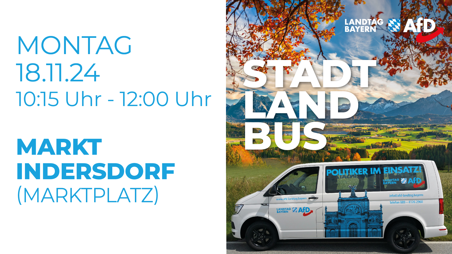 Das AfD-Bürgermobil kommt nach Markt Indersdorf 1 KW47 1 Buergermobil Markt Indersdorf 2