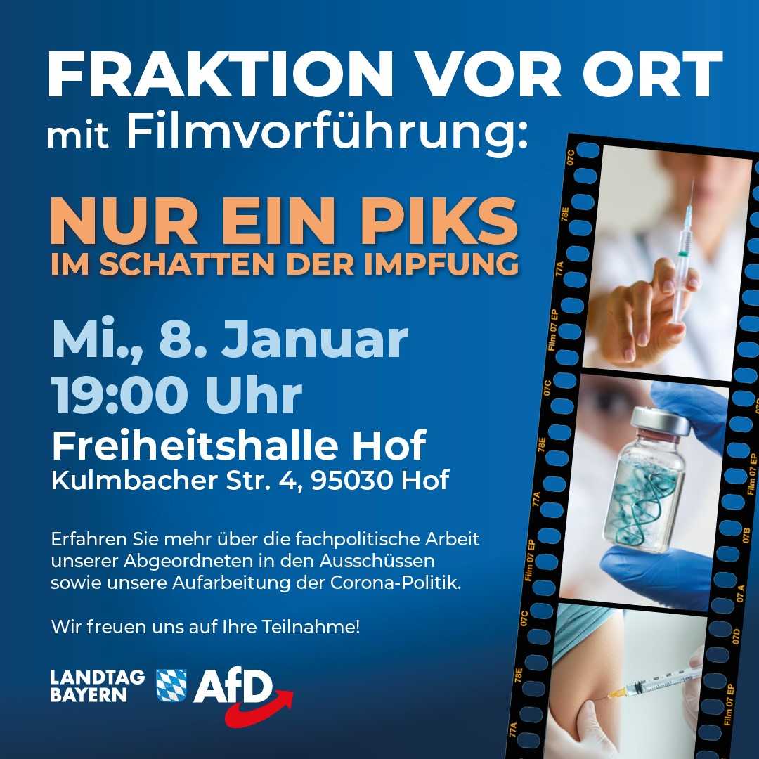"Fraktion vor Ort" in Hof mit Filmvorführung „Nur ein Piks“ 1 Download