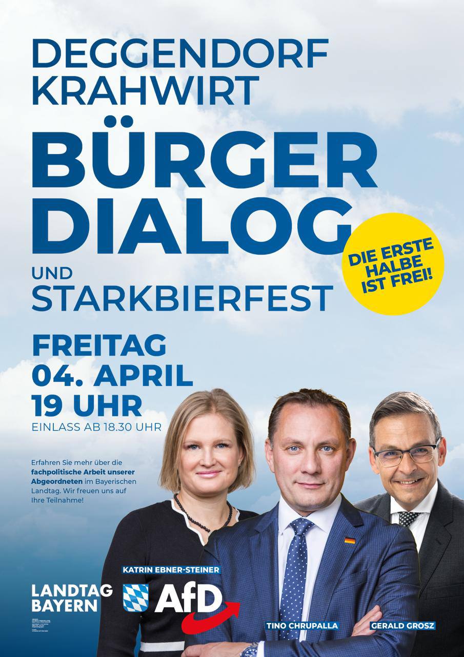 Fraktion vor Ort in Deggendorf am Freitag, 04.04.25 1 04 04 25 AfD Veranstaltung