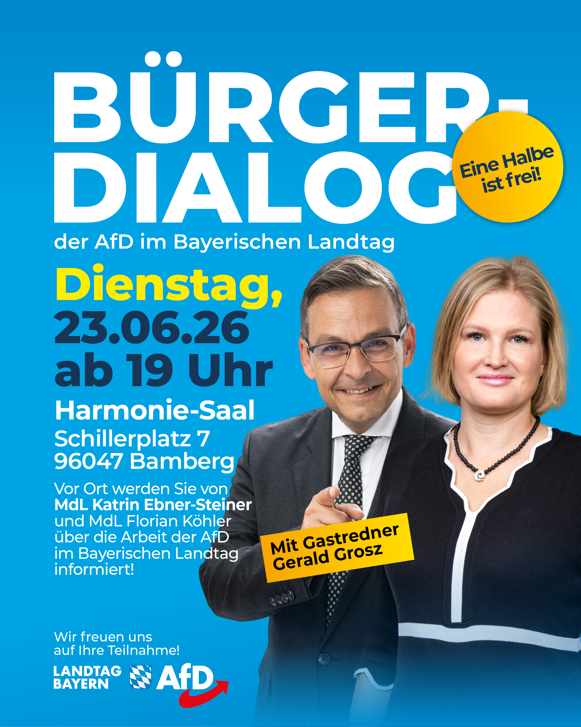 Bürgerdialog in Bamberg am Dienstag, den 23.06.26 1 26 06 23 Kachel Di