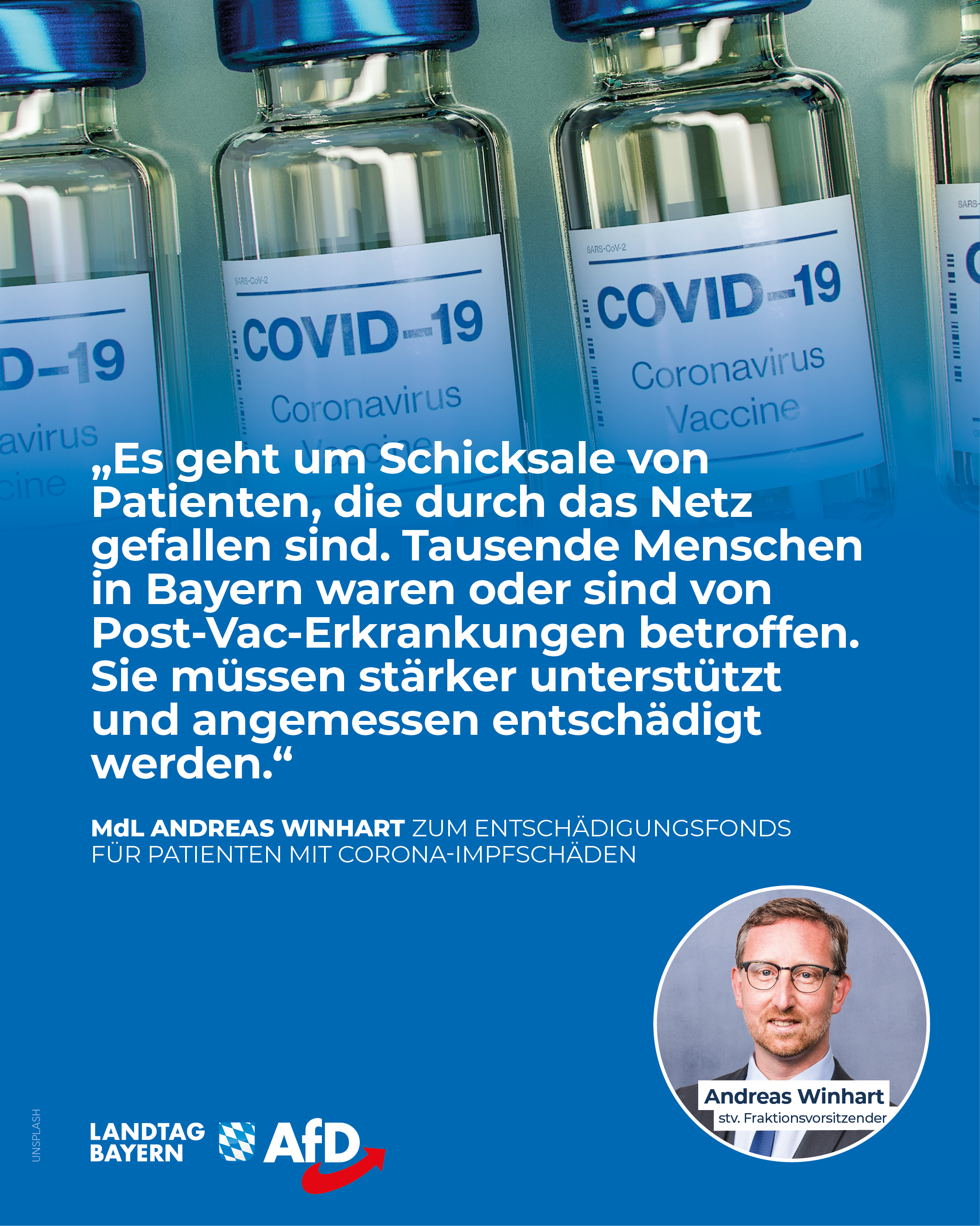 Andreas Winhart: Post-Vac-Betroffene wirksam unterstützen! – AfD fordert Entschädigungsfonds für Patienten mit Corona-Impfschäden 3 Post Vac Betroffene schuetzen
